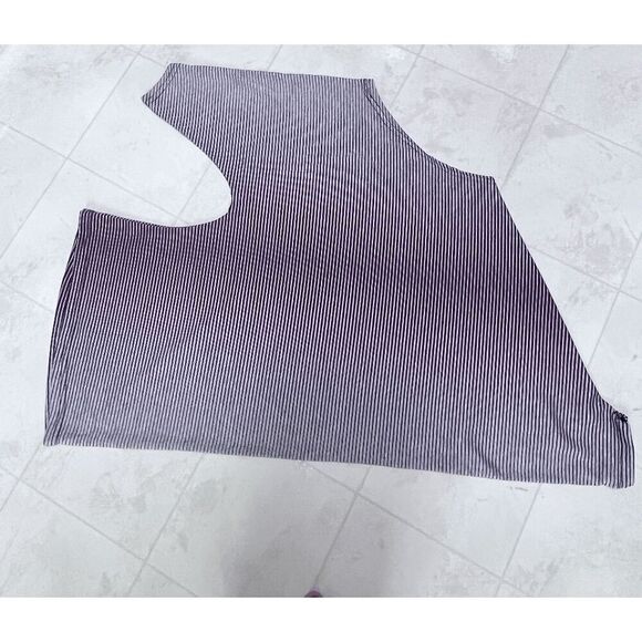 Swordfish Womens Tunic Asymmetrical Summer Top Brown Gray Stripe - Picture 2 of 15